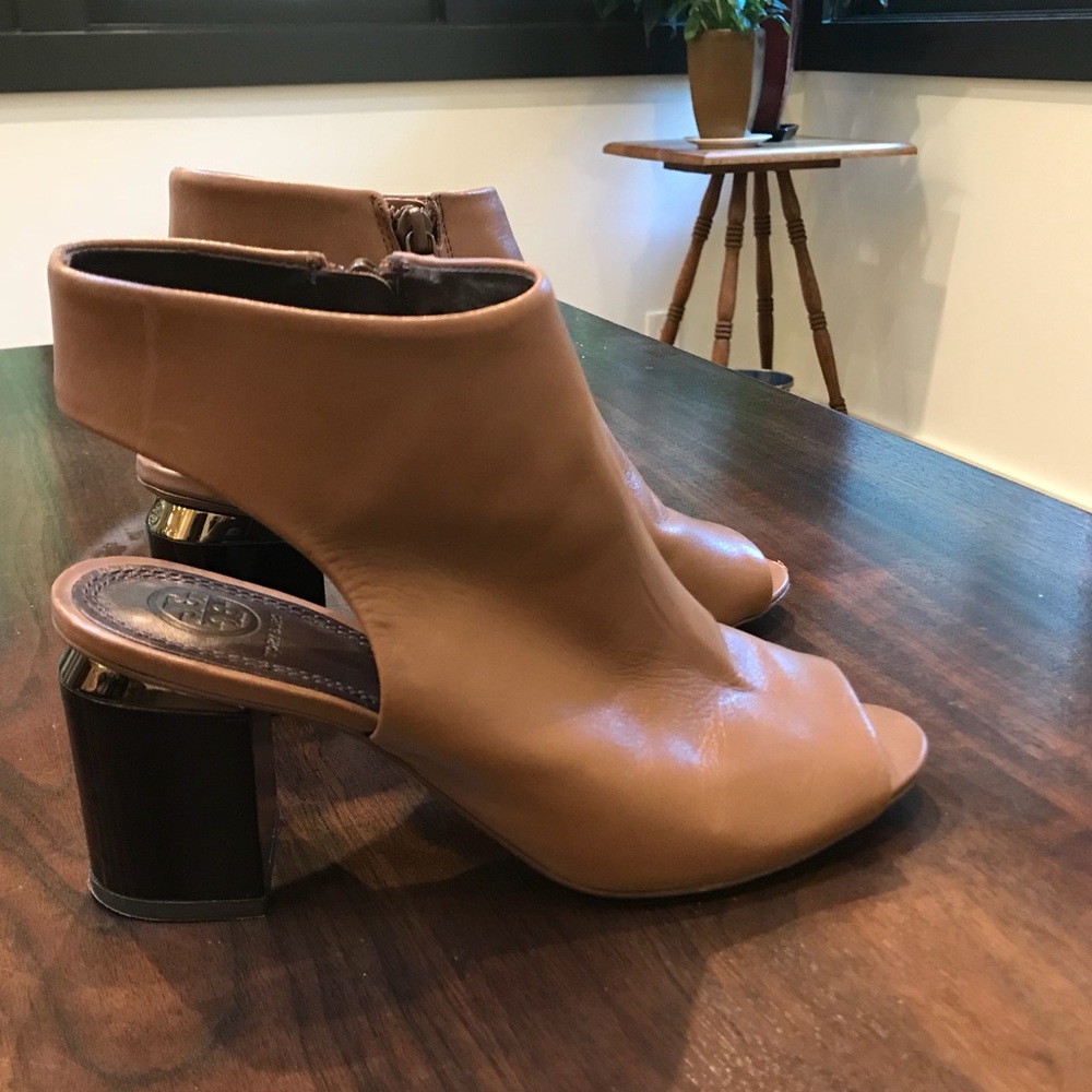 Tory Burch Jones Peep-Toe Cutout Booties